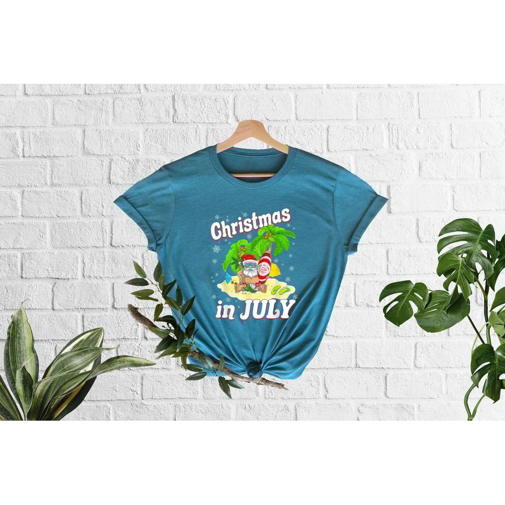 Christmas in July T-shirt, Santa At The Beach, Summer Vacation, Summer Santa, Xmas In July Shirt, Xmas In Summer Shirt, Beach Vacation Tee - 6.jpg