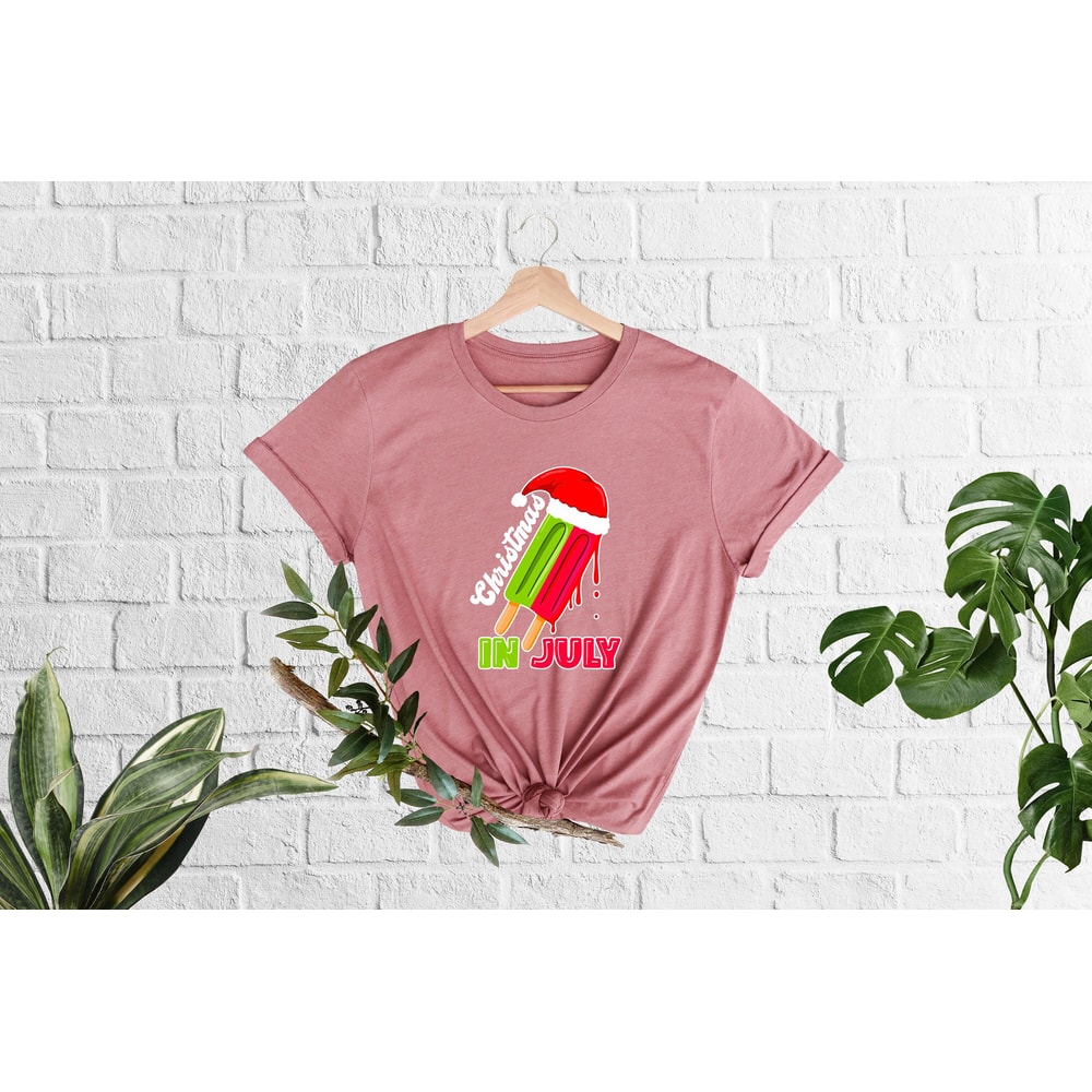 Christmas In July T-Shirt, Tropical Christmas, Summer Christmas Shirt, Xmas In Summer, Funny Christmas Tee, Christmas Ice-cream,Summer Vibes - 5.jpg