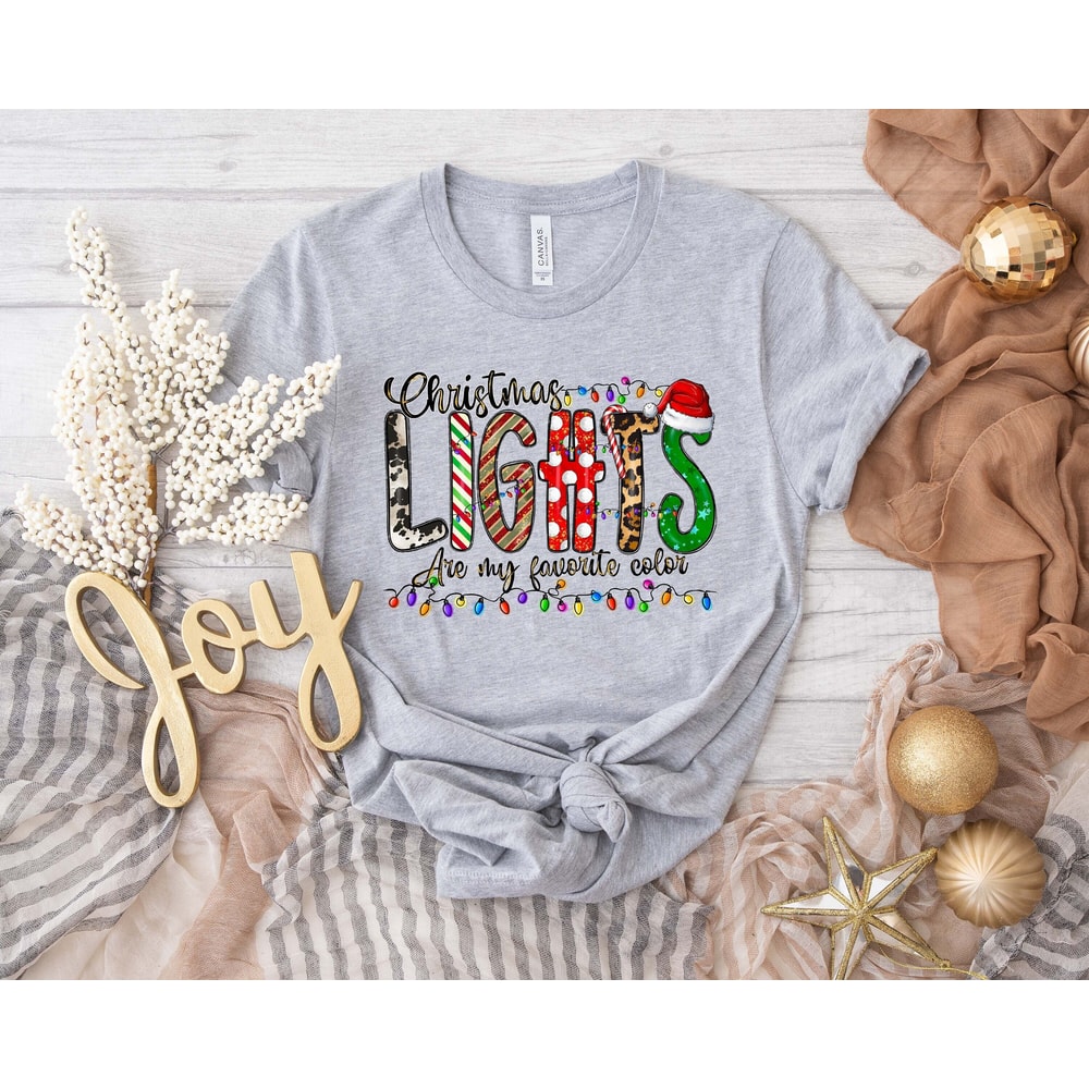 Christmas Lights Are My Favorite Color,Christmas T-shirt,Christmas Family Shirt,Christmas Gift,Holiday Gift,Christmas Family Matching Shirt - 1.jpg