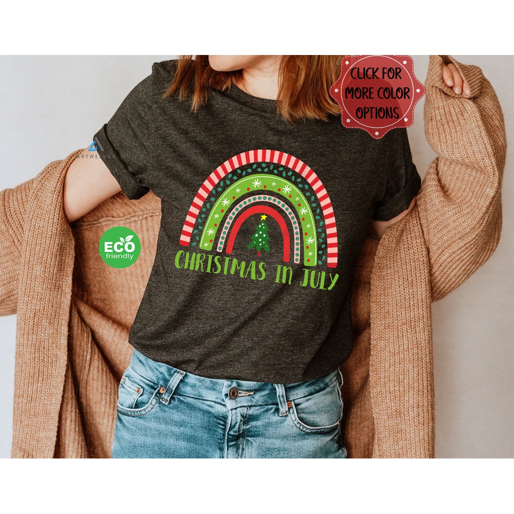 Christmas Tree Rainbow Shirt, Summer Chirtmas Shirt, Christmas in July Gift for Men Women Kids - 2.jpg