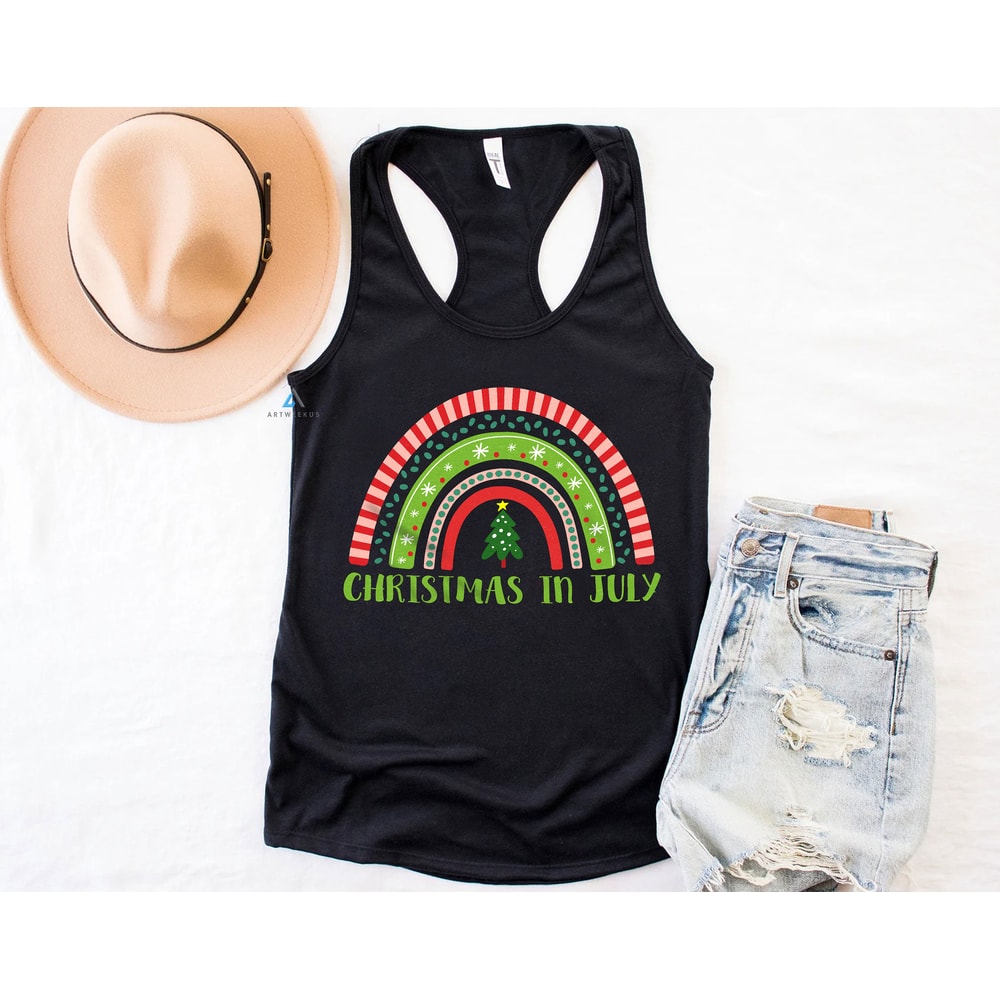 Christmas Tree Rainbow Shirt, Summer Chirtmas Shirt, Christmas in July Gift for Men Women Kids - 5.jpg