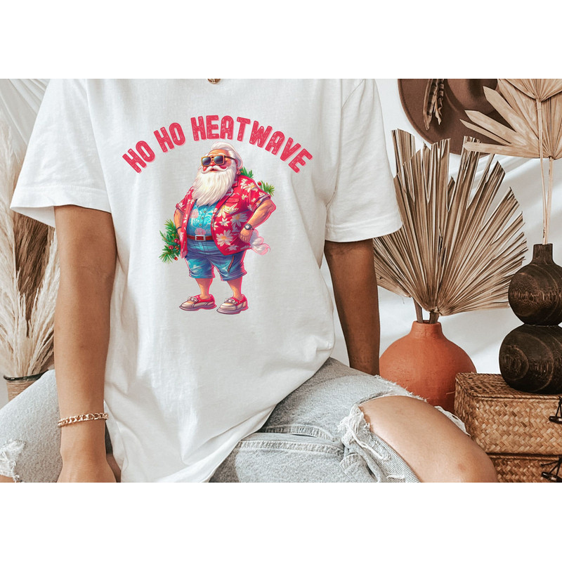 Ho Ho Christmas in July T-Shirt, Christmas Vacation Santa Shirt, Beach Christmas Tee, Gifts for Xmas in July, Summer Christmas T Shirts - 1.jpg