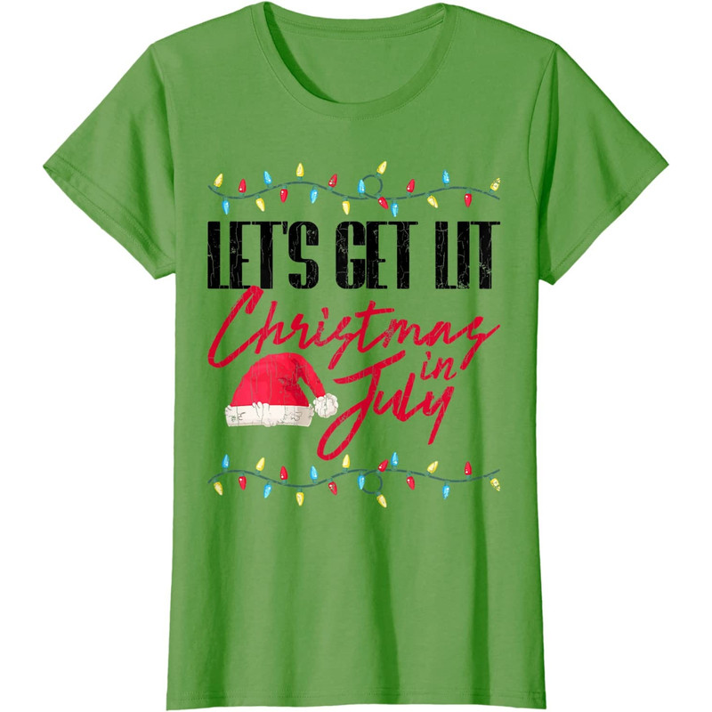Let's Get Lit Funny Christmas In July Graphic T-Shirt - 41742 - 6.jpg