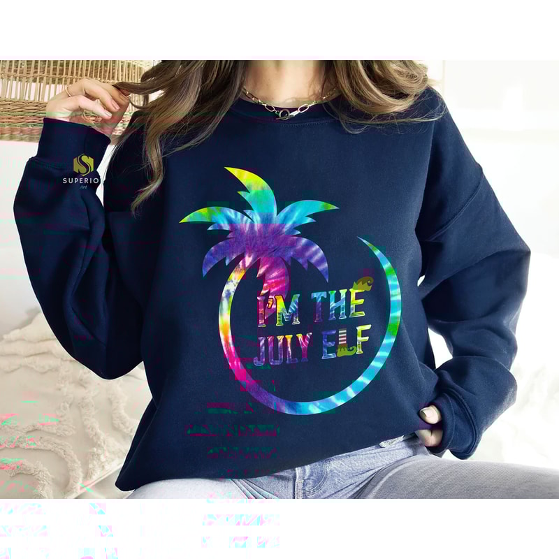 I'm the July Elf Christmas in Summer Shirt, Hawaiian Christmas Shirt, Beach Christmas Clothing, Tropical Xmas Gift - 3.jpg