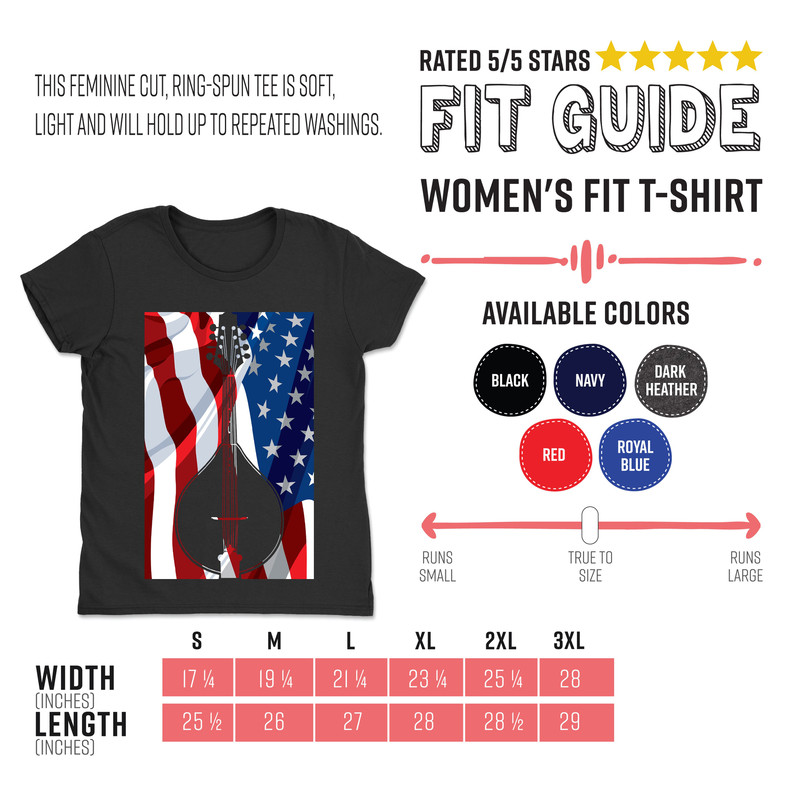 Mandolin American Flag 4th of July Country Music Tshirt Moon Bluegrass T-Shirt, USA Band Members Musicians Gift, Dad Father's Day Birthday, - 3.jpg