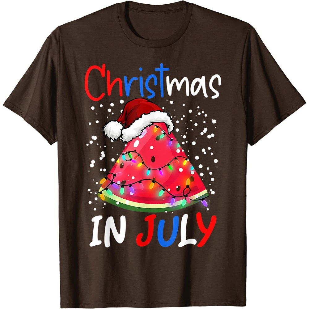 Watermelon Christmas Tree Christmas In July Boys Girls T-Shirt - 41731 - 6.jpg