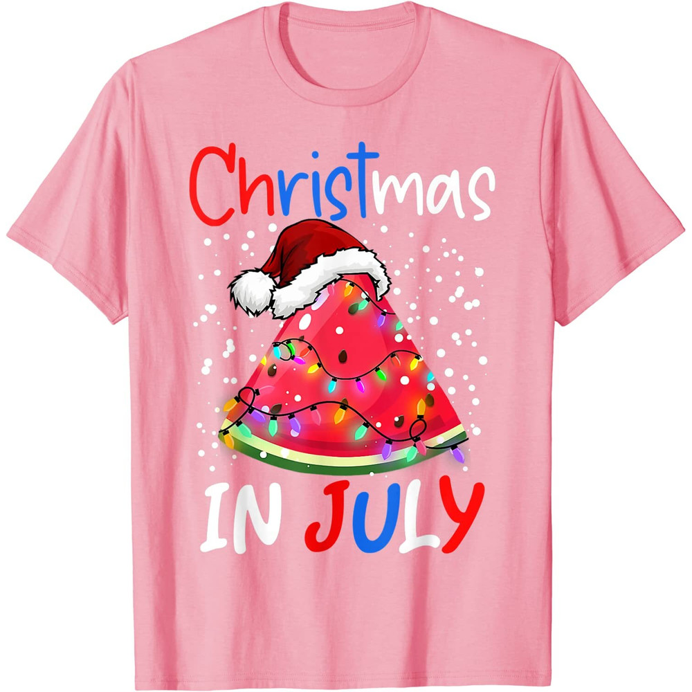 Watermelon Christmas Tree Christmas In July Boys Girls T-Shirt - 41731 - 8.jpg
