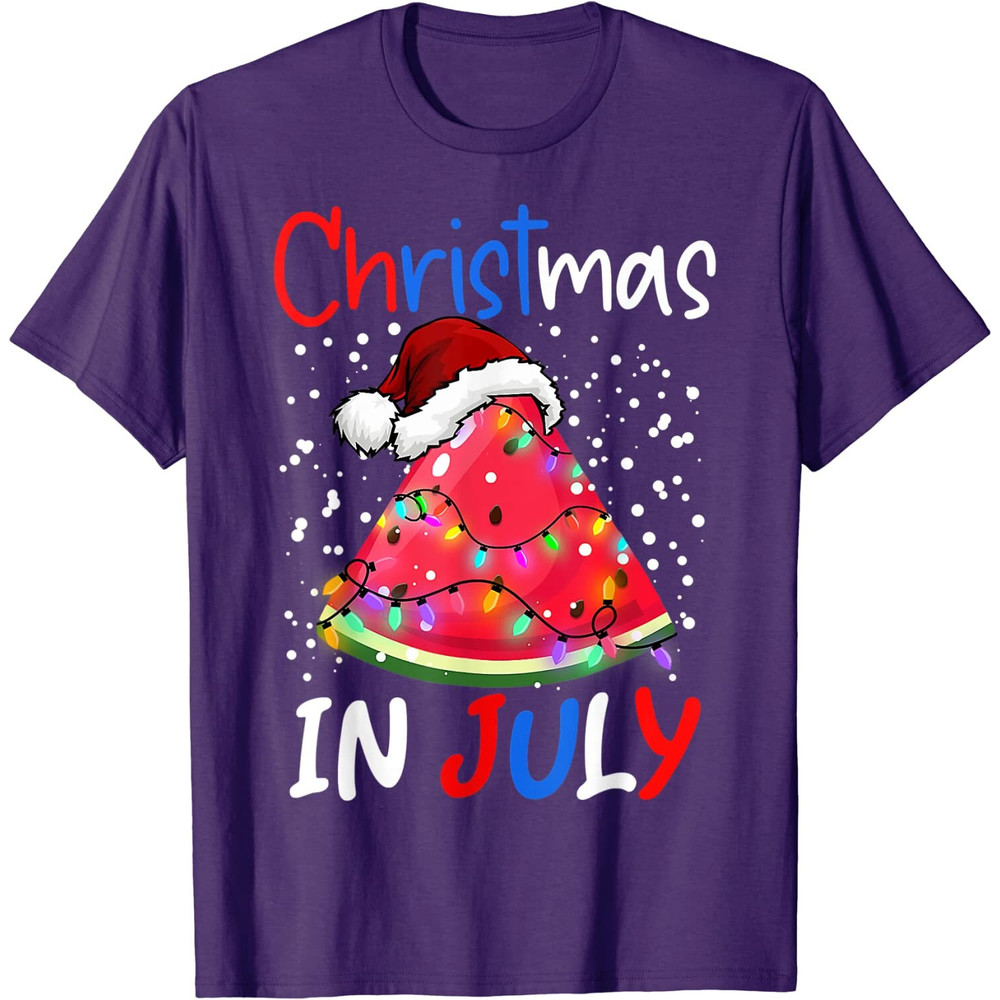 Watermelon Christmas Tree Christmas In July Boys Girls T-Shirt - 41731 - 9.jpg
