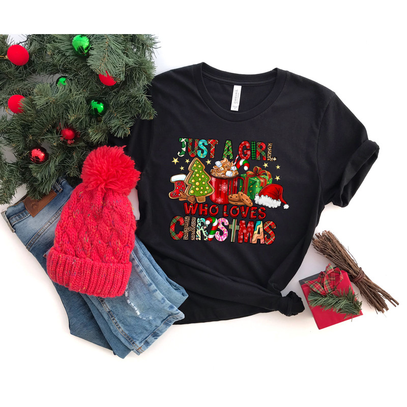 Women's Christmas Sweatshirt, Just A Girl Who Loves Christmas, Christmas Gift Shirt, Christmas Lover Shirt, Holiday Winter Shirt, - 2.jpg