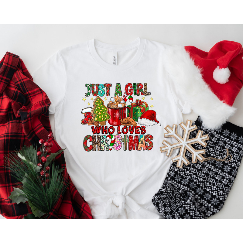 Women's Christmas Sweatshirt, Just A Girl Who Loves Christmas, Christmas Gift Shirt, Christmas Lover Shirt, Holiday Winter Shirt, - 3.jpg