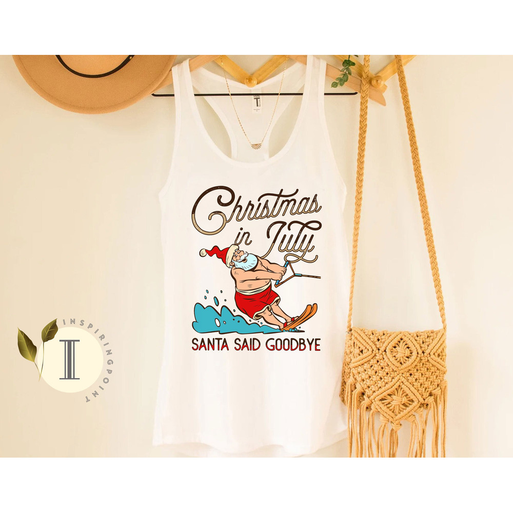 Beach Christmas Santa Shirt, Summer Vacation Outfit, Christmas in July Gift, Tropical Christmas Shirt - 5.jpg