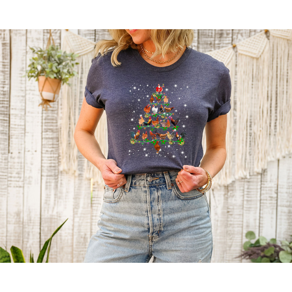 Chicken Christmas Tree Shirt – Farmer Christmas Shirt – Santa Farmer T-Shirt – Christmas Farmer Family Shirt – Chicken Christmas Shirt - 4.jpg