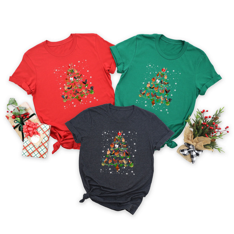 Chicken Christmas Tree Shirt – Farmer Christmas Shirt – Santa Farmer T-Shirt – Christmas Farmer Family Shirt – Chicken Christmas Shirt - 7.jpg
