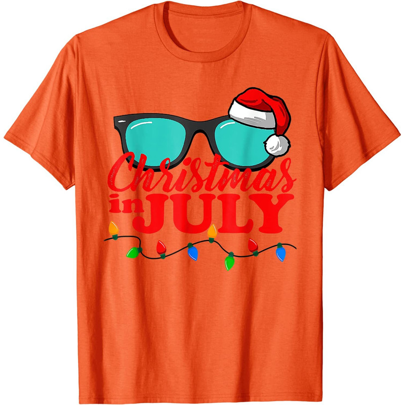 Christmas In July Santa Hat Sunglasses Summer Celebration T-Shirt - 41699 - 8.jpg