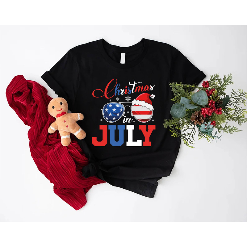 Christmas In July Shirt, Summer Santa Claus Shirt, Funny Santa Summer Beach Vacation Shirt, Summer Holiday Tee, Christmas on The Beach Shirt - 3.jpg