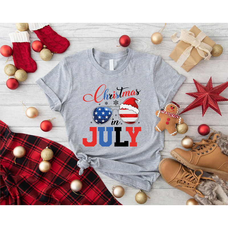 Christmas In July Shirt, Summer Santa Claus Shirt, Funny Santa Summer Beach Vacation Shirt, Summer Holiday Tee, Christmas on The Beach Shirt - 5.jpg
