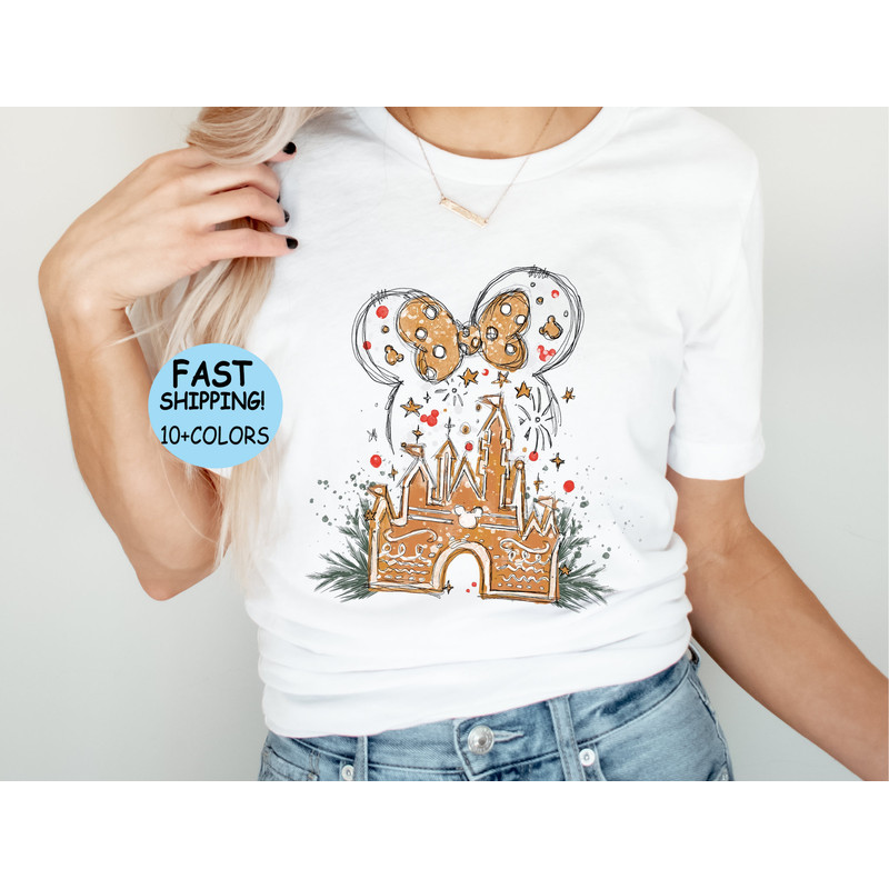 Disney Gingerbread Castle Shirt, Christmas Castle Shirt, Disney Christmas Shirt, Mickey Christmas Shirt, Disney Christmas Family Shirts, - 2.jpg