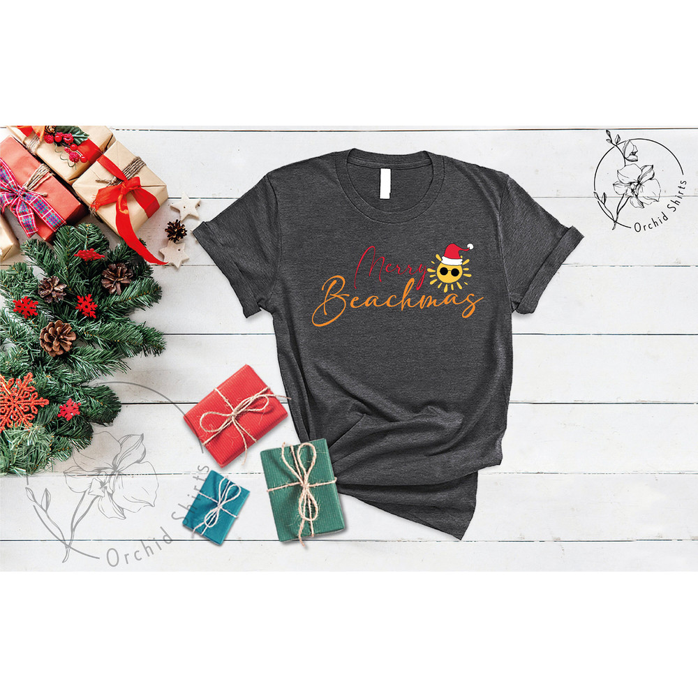 Merry Beachmas Shirt, Funny Christmas in July Shirt For Women, Xmas in July Gifts, Summer Holiday Shirts, Christmas Beach Vacation Tee - 3.jpg