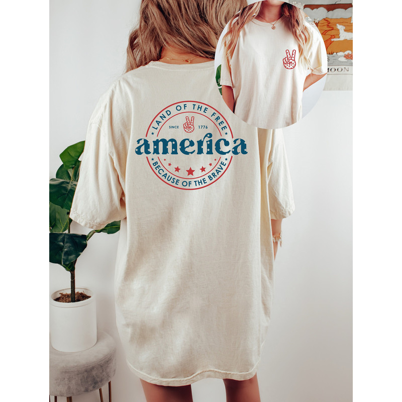 Retro USA Comfort Colors shirt, 4th of July tee, Retro funny fourth shirt, Womens 4th of July shirt, America Patriotic Shirt, Independence - 1.jpg