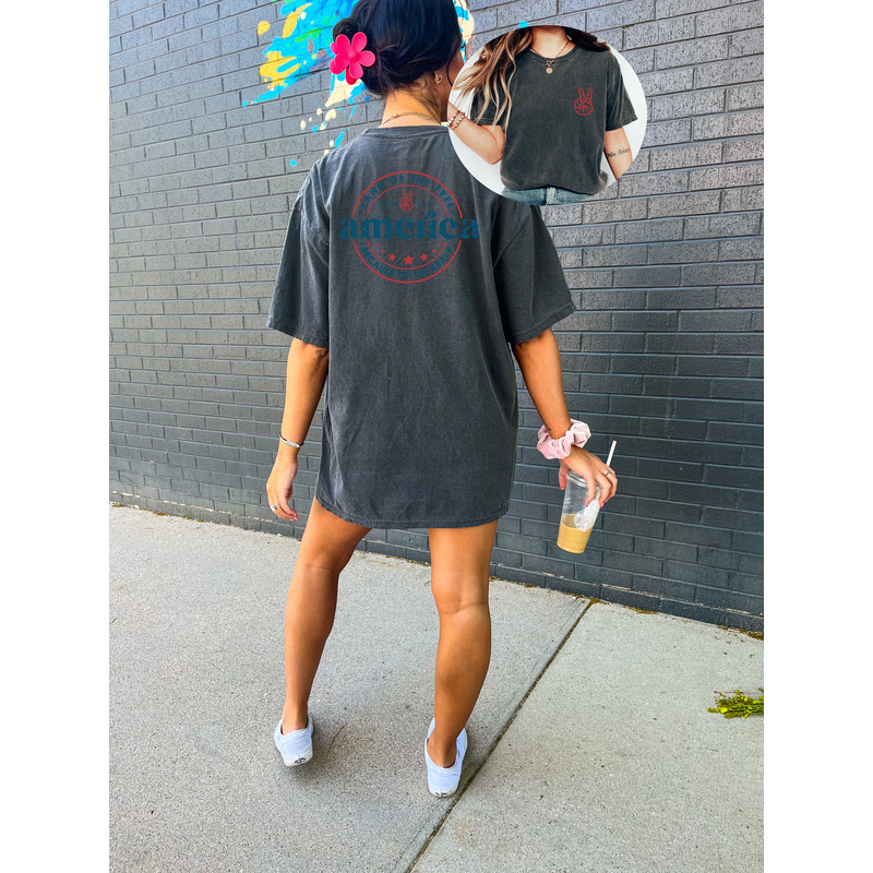 Retro USA Comfort Colors shirt, 4th of July tee, Retro funny fourth shirt, Womens 4th of July shirt, America Patriotic Shirt, Independence - 2.jpg