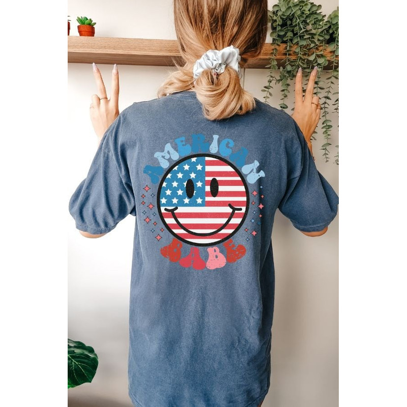 Retro USA Comfort Colors shirt, 4th of July tee, Retro America shirt Womens 4th of July shirt, America Patriotic Shirt, American Babe Tee - 7.jpg