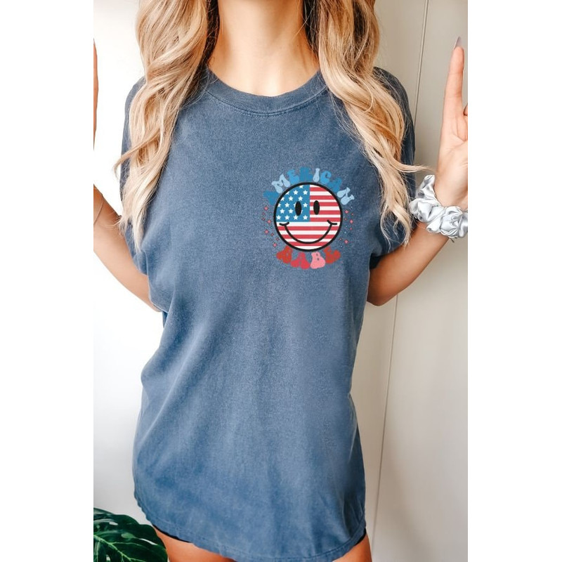 Retro USA Comfort Colors shirt, 4th of July tee, Retro America shirt Womens 4th of July shirt, America Patriotic Shirt, American Babe Tee - 8.jpg