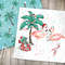 Tropical Christmas Digital Paper Pack, Summer Xmas Patterns, Cute Flamingo Xmas, Seamless Pattern, Flamingo Template, Aussie Christmas - 2.jpg