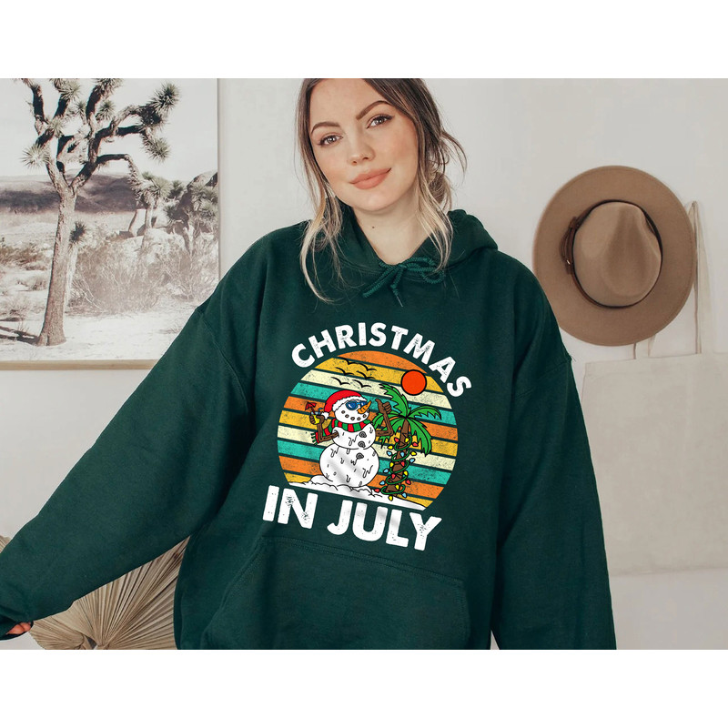 Vintage Melting Snowman Shirt, Funny Christmas in July Shirt, Hawaiian Christmas, Christmas in Summer Gift - 4.jpg