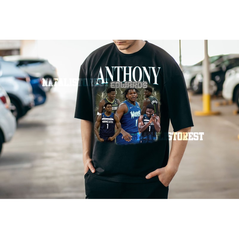Anthony Edwards Vintage Shirt, Basketball Shirt, Classic 90s Graphic Tee, Vintage Bootleg, Gift For Fans, Anthony Edwards Shirt,Unisex,Retro - 2.jpg