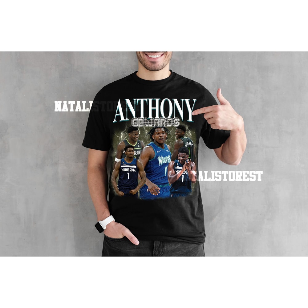 Anthony Edwards Vintage Shirt, Basketball Shirt, Classic 90s Graphic Tee, Vintage Bootleg, Gift For Fans, Anthony Edwards Shirt,Unisex,Retro - 3.jpg