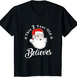 Kids Boys Christmas This 2 Year Old Believes, Xmas T-shirt