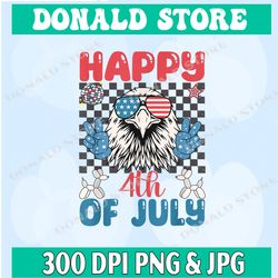 funny eagle happy 4th of july patriotic american us flag png, png high quality, png, digital download