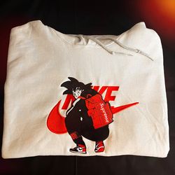nike x son gohan dragon ball embroidered sweatshirt, anime embroidered sweatshirt, anime embroidered crewneck