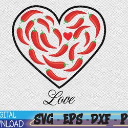 Heart of Peppers Svg, Eps, Png, Dxf, Digital Download