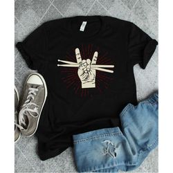 drummer shirt, drummer gift, drum sticks shirt, gift for drummer, drum band shirt, rock music shirt, drum gift, drummer