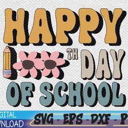 Happy 100th Day Of School Teachers Students Svg, Eps, Png, Dxf, Digital Download