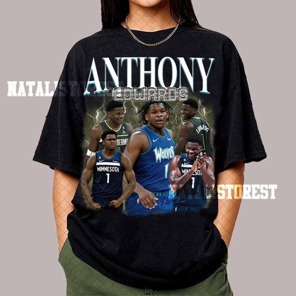 Anthony Edwards Vintage Shirt, Basketball Shirt, Classic 90s Graphic Tee, Vintage Bootleg, Gift For Fans, Anthony Edwards Shirt,Unisex,Retro - 1.jpg