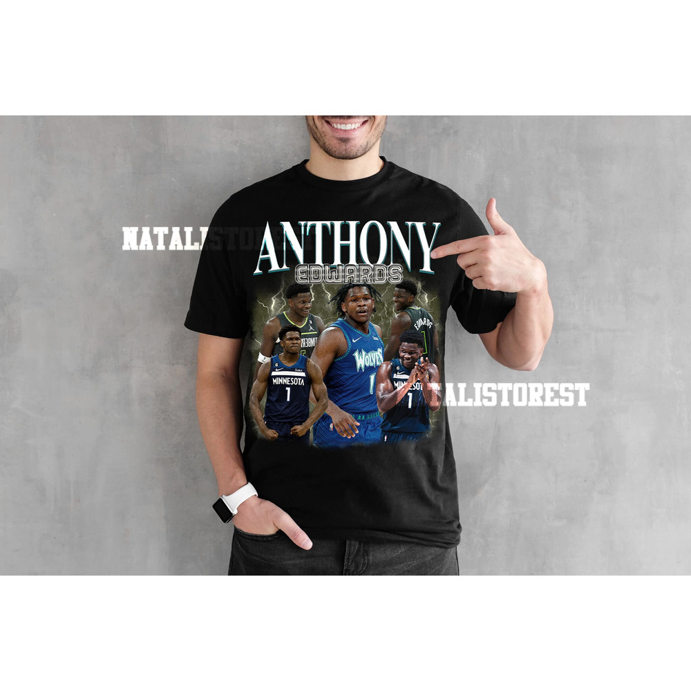 Anthony Edwards Vintage Shirt, Basketball Shirt, Classic 90s Graphic Tee, Vintage Bootleg, Gift For Fans, Anthony Edwards Shirt,Unisex,Retro - 3.jpg
