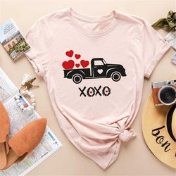 valentine truck shirt,valentines day shirt, women's valentines day shirt, love truck shirt,heart shirt,love tee, cute va