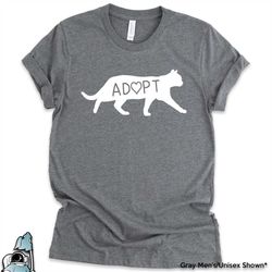 adopt cats shirt, cat mom gifts, cat rescue shirts, cat lover shirts, cat owner shirts, pet cat t-shirt, cat gifts, volu
