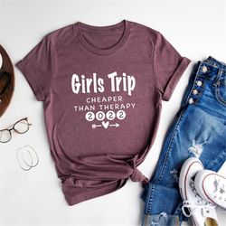 girls trip cheaper than therapy 2023 shirts, girls trip shirts, best friends shirts, vacation shirt, girls trip shirt, b