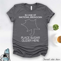 sugar glider shirt, sugar glider gifts, pet sugar glider t shirt, sugar glider owner shirt, sugar glider emotional break