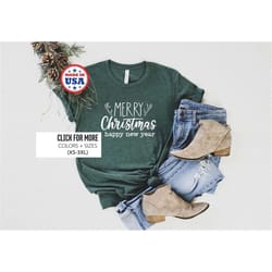 merry christmas new year shirt, christmas shirt, christmas kids shirt, deer toddler shirt, family christmas shirts, chri