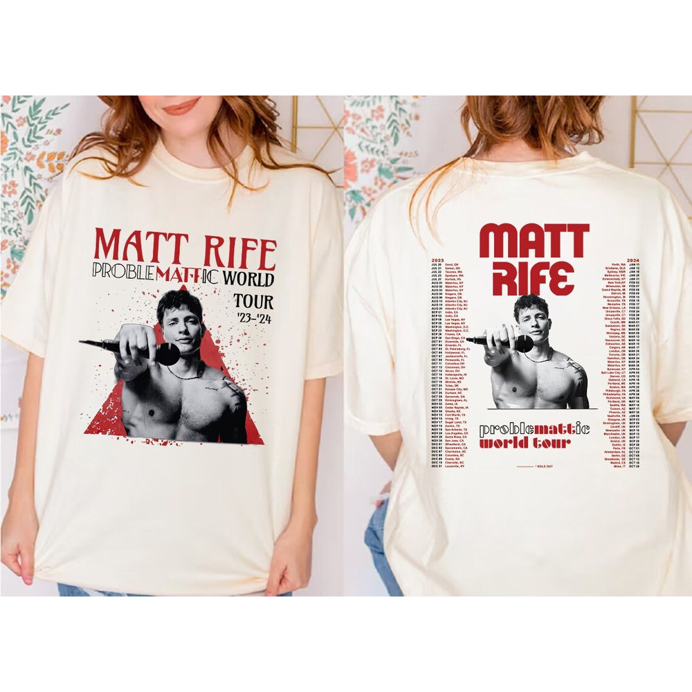 Comfort ColorsĀ® Matt Rife Problemattic World Tour Shirt, Matt Rife Shirt, Matt Rife Comedy Shirt, Matt Rife Gift for Fans - 2.jpg