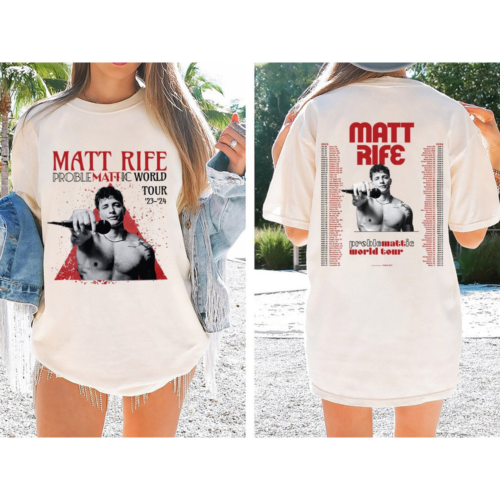 Comfort ColorsĀ® Matt Rife Problemattic World Tour Shirt, Matt Rife Shirt, Matt Rife Comedy Shirt, Matt Rife Gift for Fans - 3.jpg