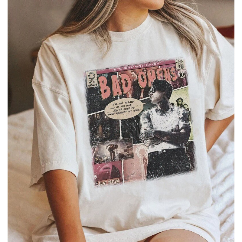 Comfort Colors® Vintage Bad Omens Comic Shirt, The Death Of Peace Of Mind Tour Shirt - 4.jpg