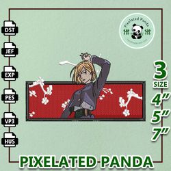 nobara embroidery design file, jujutsu kaisen anime embroidery design, machine embroidery design file, instant download