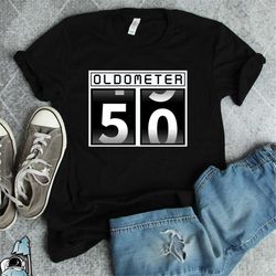 50th birthday shirt, 50 years old, funny 50th birthday gift, old birthday gag gift, oldometer shirt, birthday t-shirt, f