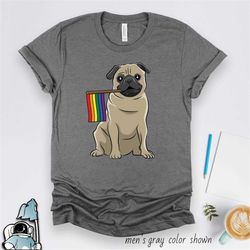 lgbt shirt, pug flag shirt, lgbt awareness, lgbt pride shirt, awareness shirts, cool gay lesbian trans awareness gift