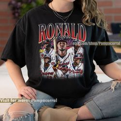 Ronald Acuna Jr. Shirt, Baseball shirt, Classic 90s Graphic Tee, Unisex, Vintage Bootleg, Gift, Retro